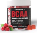 BCAA Gummies, Ενεργειακά μάσημα με Electrolytes διακλαδισμένη αλυσίδα Amino Acids, Build Lean μυών και Boost αντοχή, 60 Gummies, Berry Γεύση