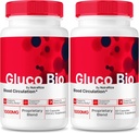 (2 Pack) GlucoBio κάψουλες, επίσημο συμπλήρωμα υποστήριξης Gluco Bio, όλα φυσικά Formula για την υποστήριξη της συνολικής υγείας και ευεξίας, Premium χάπια βιταμίνης, GlucoBio Κριτικές (120 κάψουλες)