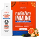 Βιταμίνες Μάννα Περιελάμβαναν Liposomal Elderberry ανοσοποιητικά πακέτα, Βιταμίνες C, D κ.λπ. - Καθημερινή Ανοσολογική Υποστήριξη για Ενήλικες, Παιδιά - Χωρίς ζάχαρη, Real Elderberry Extract, Σιρόπι, Ταξίδι-Φιλοξενία, 15 Pack