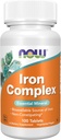 NOW Foods Supplements, Iron Complex, Non-Constipating*, Essential Mineral, 100 Tablets