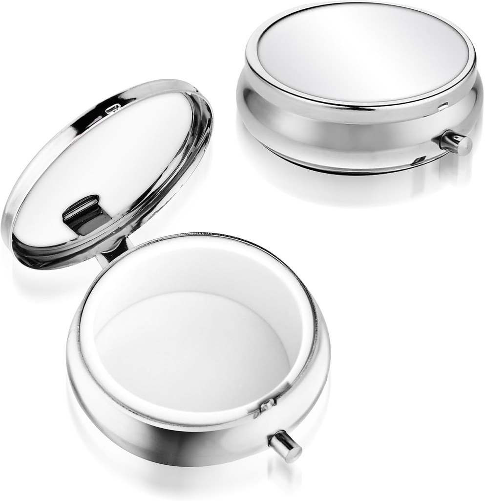Sibba Φορητή ιατρική θήκη χαπιών, Travel Multi-Functional Moisture Proof Pill Box για Purse & Pocket, Cute Metal Medicine Pill Organizer Box για Βιταμίνες, Fish Oil & Συμπληρώματα(1 Διαμέρισμα)