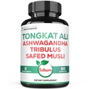 Satoomi Tongkat Ali Root Extract 200:1-9 Essential Herbs with Ashwagandha, Tribulus Terrestris & More - Δύναμη στήριξης, ενέργεια και υγιής ανοσοποιητικό - 60 Vegan Caps 2 Μήνας προσφοράς