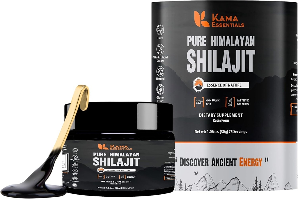 Resin Shilajit των Ιμαλαΐων – 75% Fulvic Acid, 85+ Minerals – Gold Grade Ayurvedic Supplement for Energy, Strength & Wellness – Lab-Tested – 30g Shilajit για άνδρες και γυναίκες