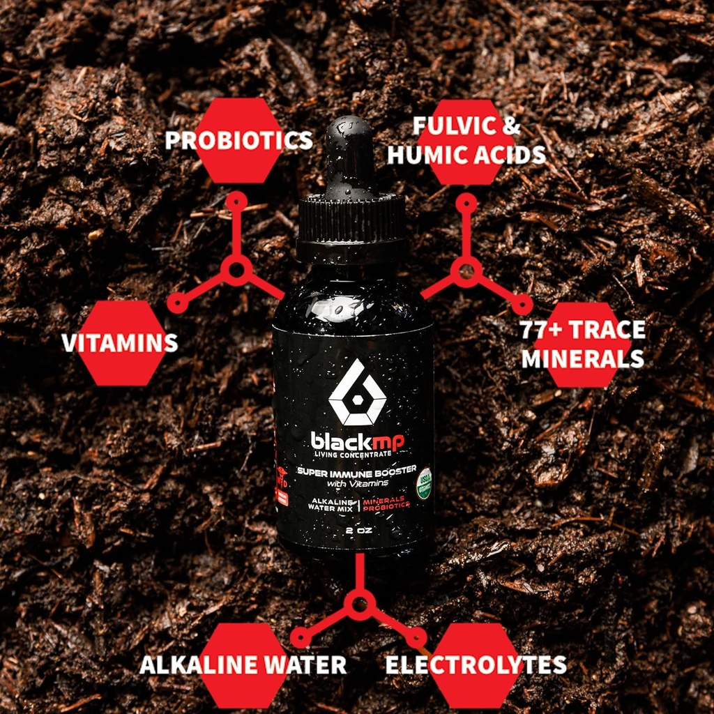 Super Immune Booster Drops με Βιταμίνες-Φαρμακευτικός Βαθμός Fulvic & Humic Acids & USDA Πιστοποιημένα Βιολογικά Προβιοτικά. Αποκαθιστά την υγεία των ούρων, ενισχύει το ανοσοποιητικό σύστημα και τις σωματικές λειτουργίες. - 2 ουγγιές.