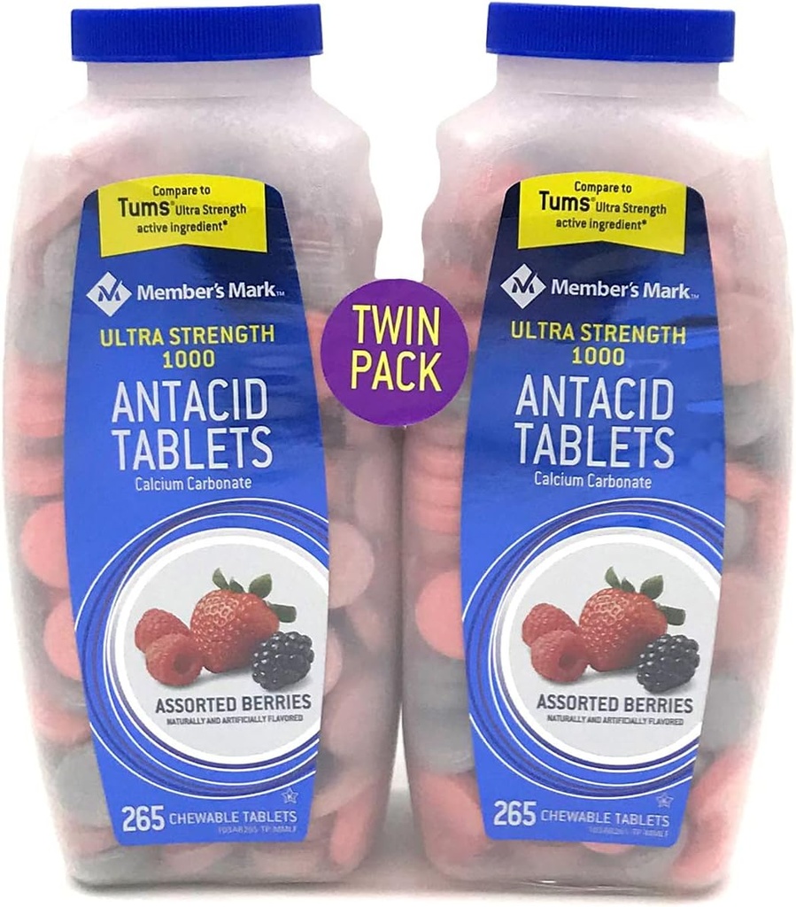 Μέλη Mark Ultra-Stength Antacid, Ποικιλία Berry, 265 Count (2 Pack)