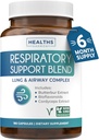 Respiratory Lung Health Supplement - Invigorating Lung Support Supplement Helps Support Clear Airways Mucus Removal and Seasonal or Year Round Detox - Vegan Herbal Non-GMO Formula (6 Months Supply)