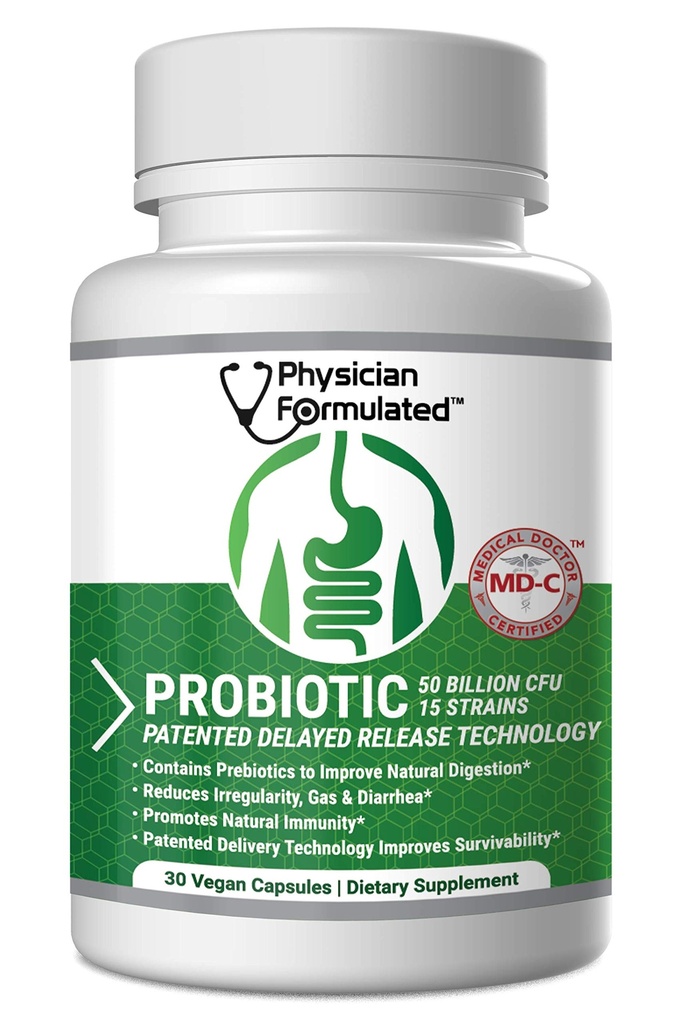 Probiotics for Women & Men - 50 Δισεκατομμύρια 15 Strains Slow Release DR Κάψουλες & Πρεβιοτικά για να βελτιώσει την Digestive Υγεία, ανοσοποιητική υποστήριξη συμπλήρωμα πλήρους προσφοράς μήνα