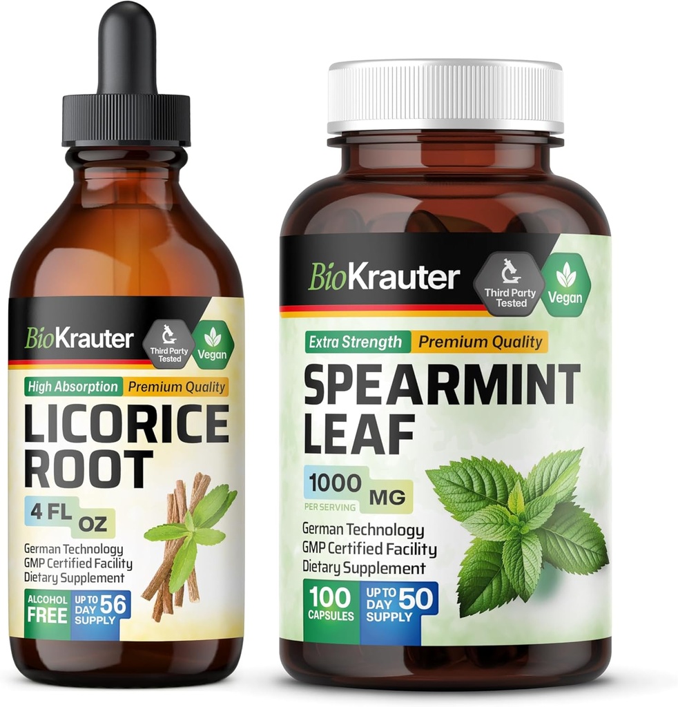 BIO KRAUTER Spearmint 100 Κάψουλες & Λικορίσσα Βάμμα 4 Fl. Oz.