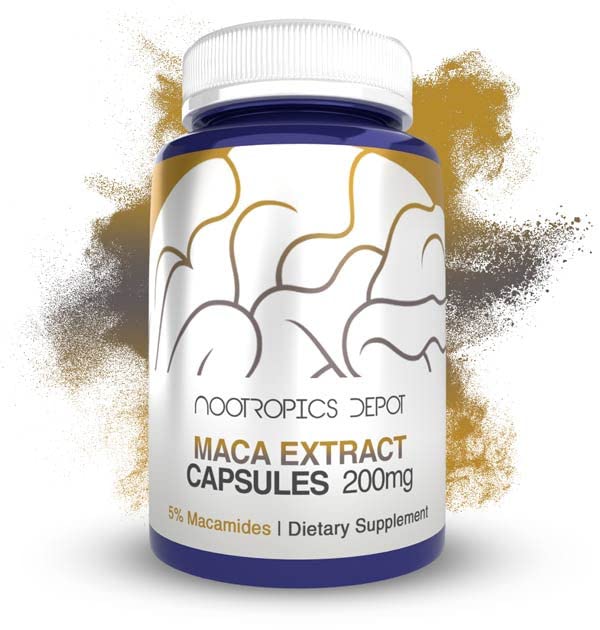 Maca Extract Capsules | 5% Macamides | Lepidium meyenii | Mood, Energy, and Vitality | 60 Count