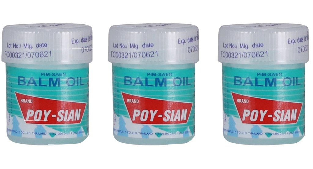 POY- SIAN Thai Pim-Saen Βαμβάκι Ρινική Εισπνοή 8 ml (πακέτο των 3)