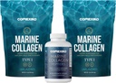 CORREXIKO 2X Σκόνη θαλάσσιου κολλαγόνου (15oz) & 1x Δέσμη θαλάσσιων καψακίων