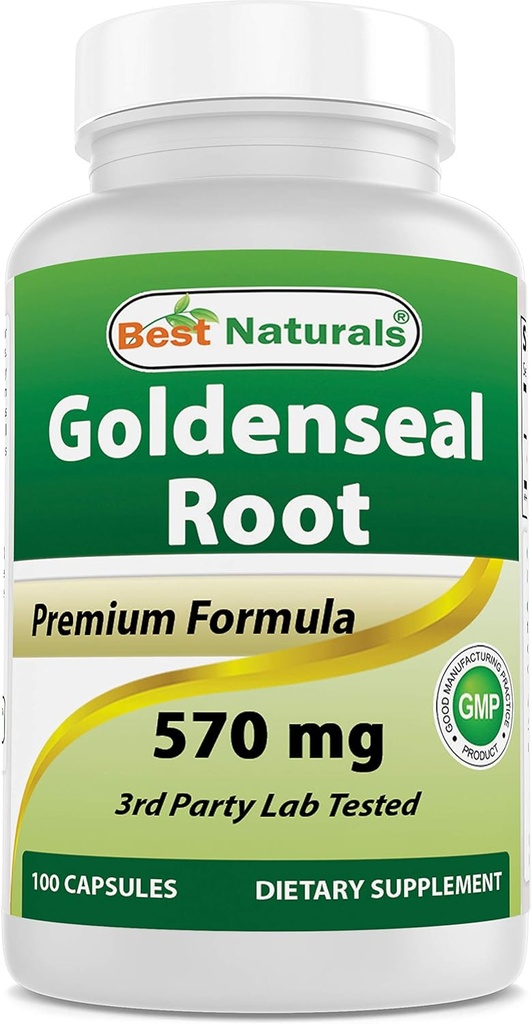 Best Naturals Goldenseal Root 570 mg (Μη ΓΤΟ) 100 κάψουλες