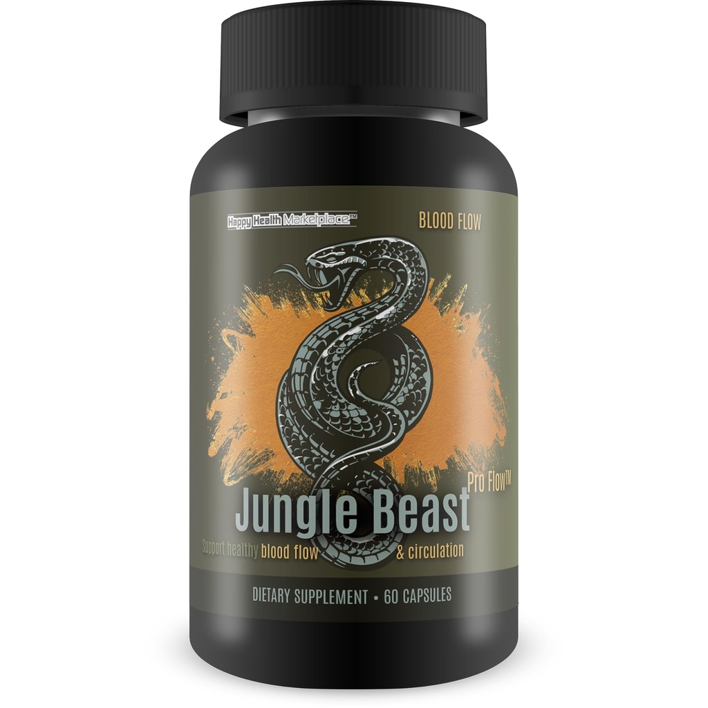 Ζούγκλα Beast Pro Flow - Η καλύτερη ροή αίματος Ζούγκλα Beast Pro συμπλήρωμα για την υγιή κυκλοφορία - Υγιεινή υποστήριξη κυκλοφορίας για την ενίσχυση της παράδοσης θρεπτικών συστατικών - Συμπληρώματα κυκλοφορίας αίματος