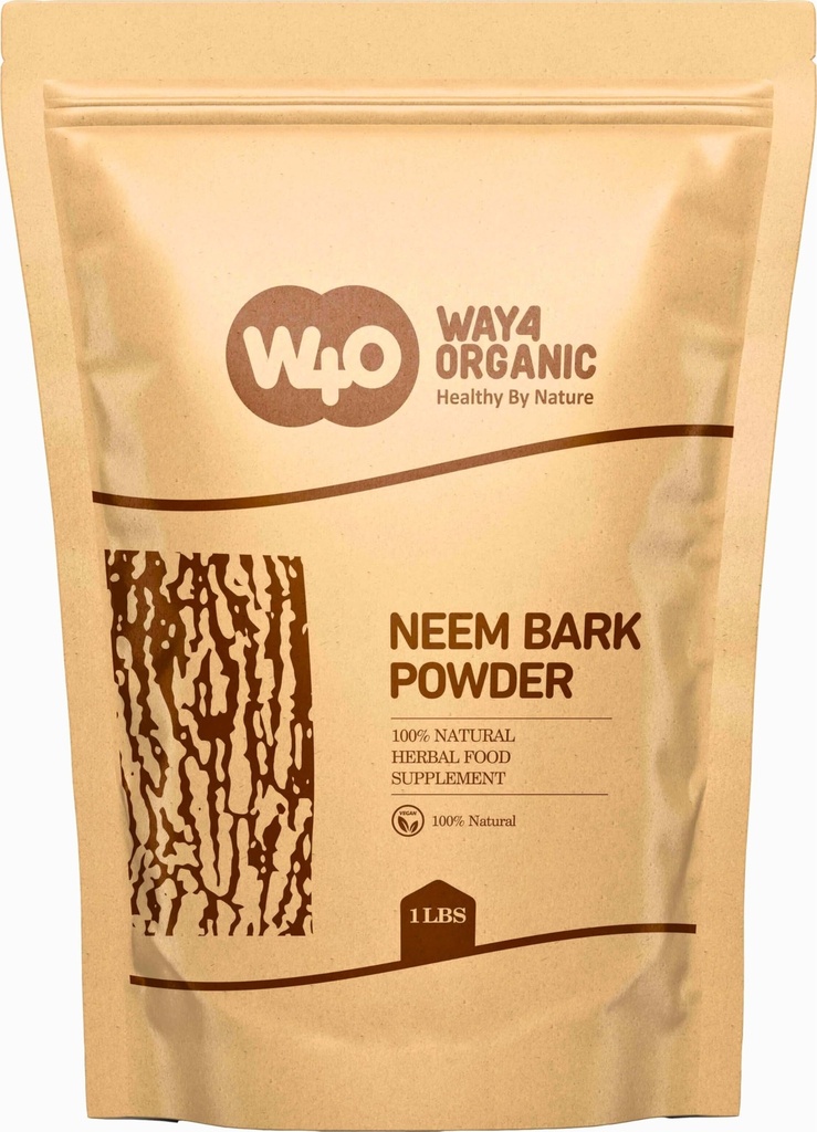 Neem Bark Powder 16 Oz (1 lb) - Οδοντιατρική και Digestion Υποστήριξη - Σκόνη δοντιών - Way4Organic
