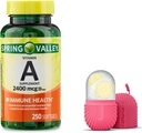 Ανοιξιάτικη Κοιλάδα Βιταμίνη A Softgels, 2400 mcg, 250 Count, και Gift Ice Roller για το πρόσωπο
