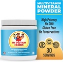 My Spectrum Heroes Kids Powder Multivitamin - συμπλήρωμα σκόνης, καλύτερη απορρόφηση, μη-GMO, μη-Gluten, χωρίς τεχνητά συστατικά - Νευρική βοήθεια για τα παιδιά στο φάσμα - 30 εξυπηρετήσεις