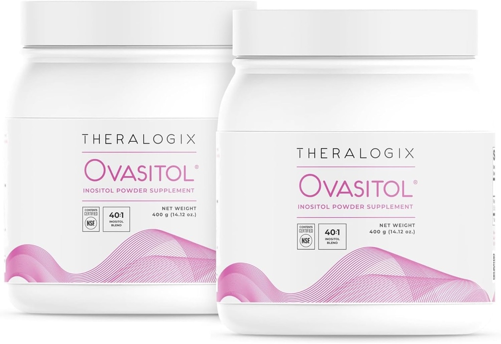 Theralogix Ovastitol Inositol Powder - 180-Ημερη Προμήθεια - Myo-Inositol & D-Chiro Inositol για Hormone Balance & Ovarian Function Support* - NSF Certified, (360 Servings), 28,24 Ουγγιά (Pack of 2)