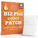 B12 Plus Ενεργειακά Patches - Methylcobalamin B12-30-Day Προμήθεια για την ενίσχυση της ενέργειας, ενισχυμένη Stamina & γρήγορη ανάκτηση - B12 για την καθημερινή ζωτικότητα