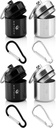 Φορητό Keychain Hill θήκη - Διακριτικό Αδιάβροχο Mini Pill Container Carrier με ισχυρά Carabiners για Pocket Purse Τσάντες Ταξιδιών - Αλουμινίου Κράμα Pill Fob Box για την ιατρική κοσμήματα - 4 Pack