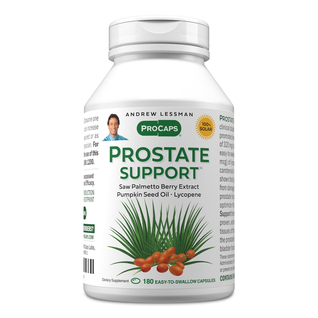 ANDREW LESSMAN Prostate συμπλήρωμα υποστήριξης για την υγεία των ανδρών, 180 Softgels, Δεν Πρόσθετα - Saw Palmetto για τους άνδρες, Pumpkin Speed Oil, Lycope, Omega-3 για την υγεία του προστάτη, ουρητήριο, λειτουργία Bladder