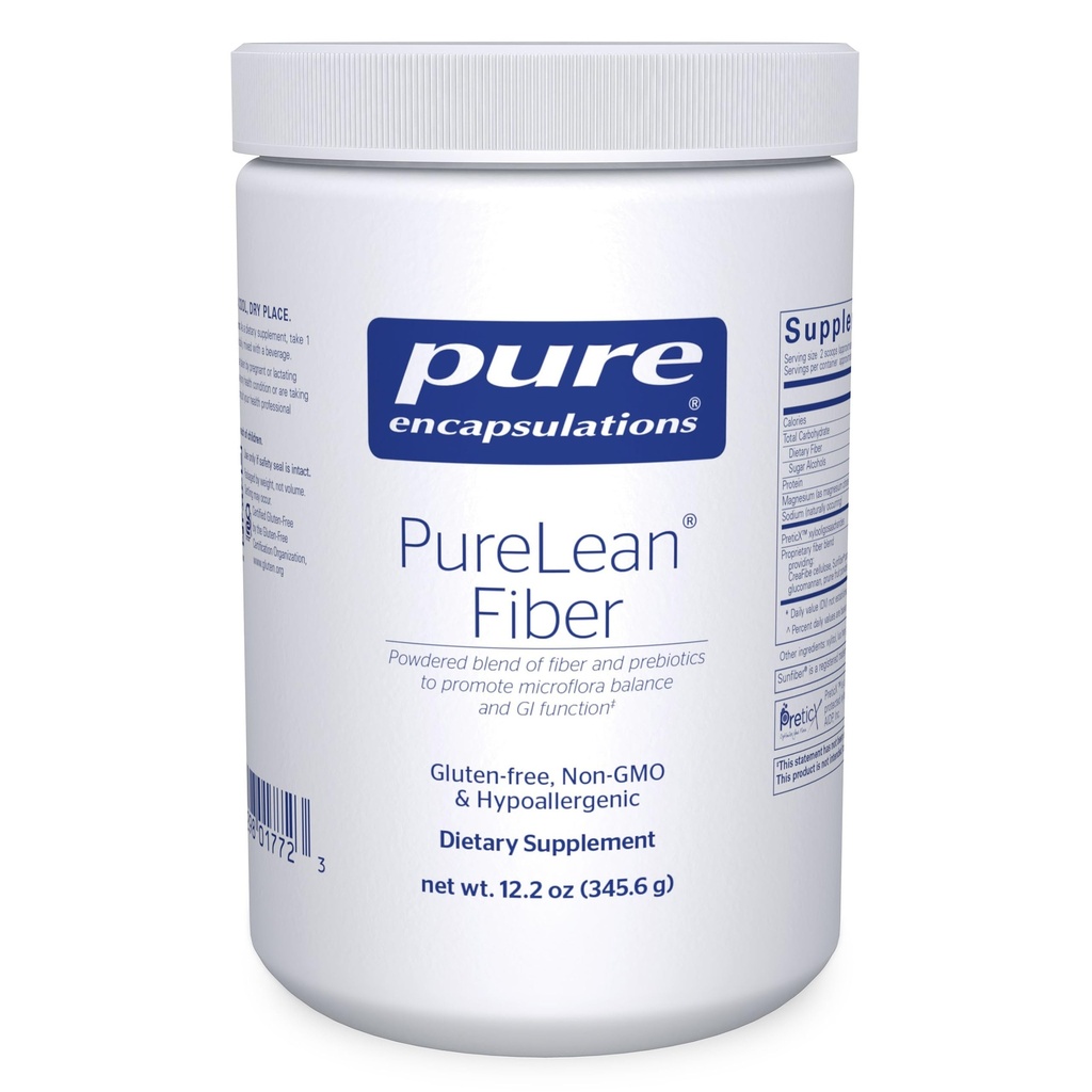 Pure Encapsulations PureLean Fiber | Powdered Blend of Soluble and Insoluble Fibers and Probiotics to Promote Microflora Balance and GI Function* | Supports Healthy Digestion* | 12.2 Ounces*