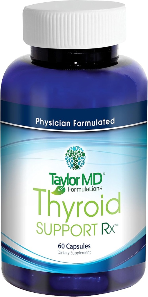 Thyroid Supplement Rx – Φυσικό μείγμα ιωδίου, Τυροσίνης, Σχισάνδρας, Coleus Forskohli, Ashwagandha και More – Καλύτερο μίγμα του Θυρεοειδούς Μεταβολισμού - Φυσικός Formulated & Clinically Tested – Εγγυημένα από Taylor MD Formulations.