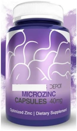 Κάψουλες Depot MicroZinc, 40mg Βελτιστοποιημένος ψευδάργυρος, 365 Count Dietary Supplement