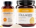 NatureWise Vitamin D3 5000iu (125 mcg) 1 έτος προσφοράς για υγιή λειτουργία των μυών Ενισχυμένα πεπτίδια κολλαγόνου (45 εξυπηρετούν) - Υδρολυμένος Τύπος I & III