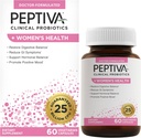 Peptiva Probiotics for Women's Health - Γυναικεία Προβιοτική και Πειθιστική Υποστήριξη, 25 δισεκατομμύρια CFU, Πολυ- Στραγγιστικά Προβιοτικά, Lactobacillus Acidophilus, Bifidobacterium - 60 Χορτοφαγικά Κάψουλες