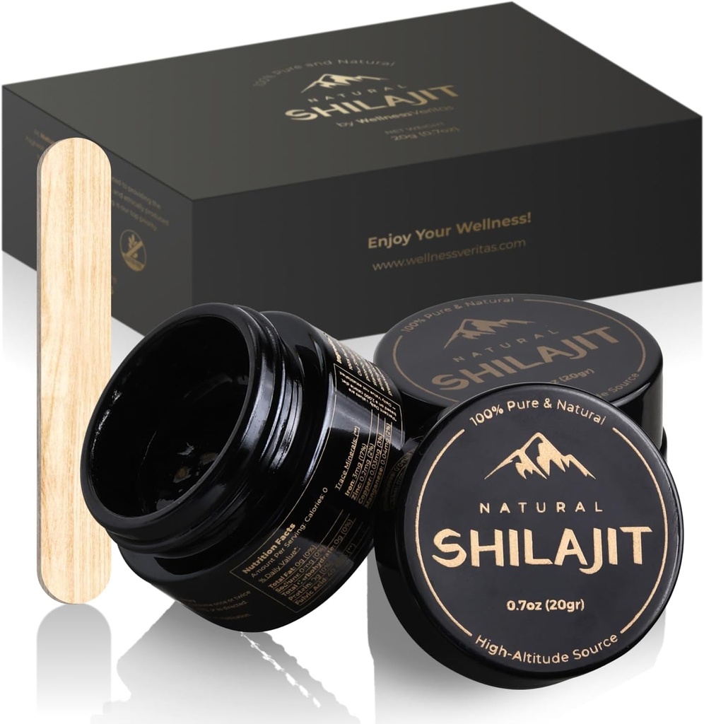 Shilajit Natural Ιμαλαΐων οργανική ρητίνη 20 γραμμάρια, Pure Shilajit συμπλήρωμα Εμπλουτισμένο Fulvic Acid & 85+ Ίχνη Ορυκτά, Φυτικά συστατικά για την ενέργεια, τον μεταβολισμό υποστήριξης & ανοσοποιητικό σύστημα
