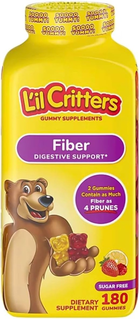 L'il Critters Fiber Gummies, Χωρίς ζάχαρη, 180 κόμης