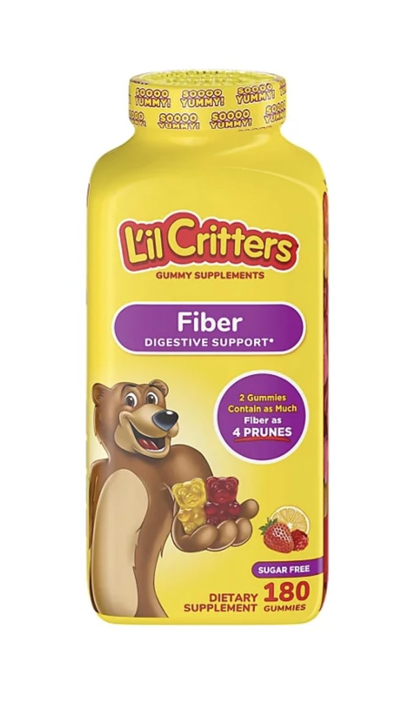 L'il Critters Fiber Gummies, Χωρίς ζάχαρη, 180 κόμης