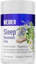 Συμπλήρωμα δωρεάν βοήθειας ύπνου Weider Melatonin με KSM-66 Ashwagandha, μαγνήσιο, λεβάντα, βάλσαμο λεμονιού, χαμομήλι, βαλεριάνα και passiflower Extracts, ορμονών & φαρμάκων- δωρεάν, μη-Habit Forming, 120ct