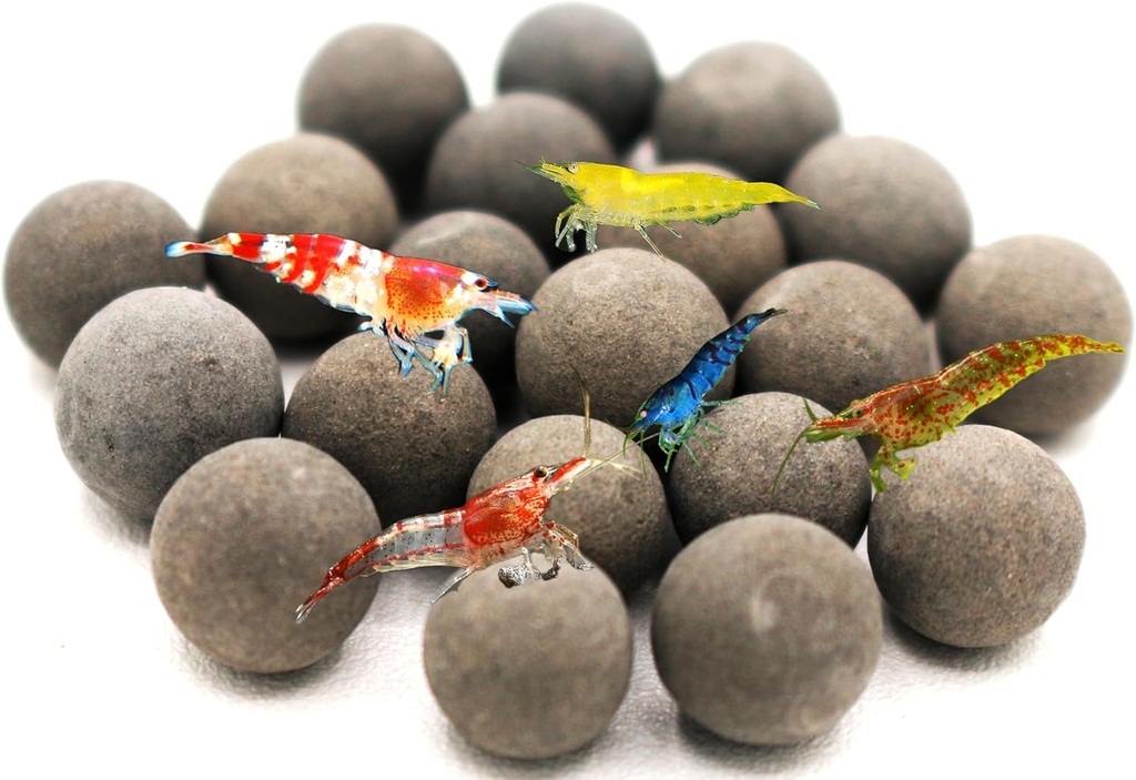 Awesome Industries Betta & Shrimp Tourmaline Mineral Balls Aquarium Water Conditioner Πάνω από 30 στοιχεία βελτιώνει την ποιότητα του νερού, pH ισορροπία, υγεία, χρώμα & αναπαραγωγή (20 Pack Regular)