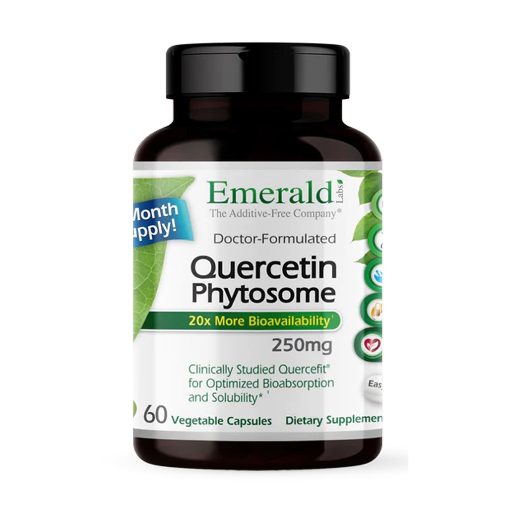EMERALD LABS Quercetin Phytosome - Quercetin Complex για την υποστήριξη του ανοσοποιητικού - Vegan & Gluten-free - 60 κάψουλες λαχανικών