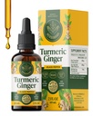 HERBAMAMA Turmeric Curcumin and Ginger Supplement - Vegan Immune Blend με Liquid Ginger Root, Turmeric & Black Pepper Extract - Μη ΓΤΟ, Αλκοόλ & Χωρίς Ζάχαρη Ασυλία