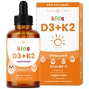 NutraChamps Kids Vitamin D 3 K2 Drops, Vitamin D3 & K2 MK-7, Liquid Vitamin D for Kids 1000 IU, Healthy Bones, Heart & Immune System, Sugar Free Supplement for Toddlers, 300 Servings