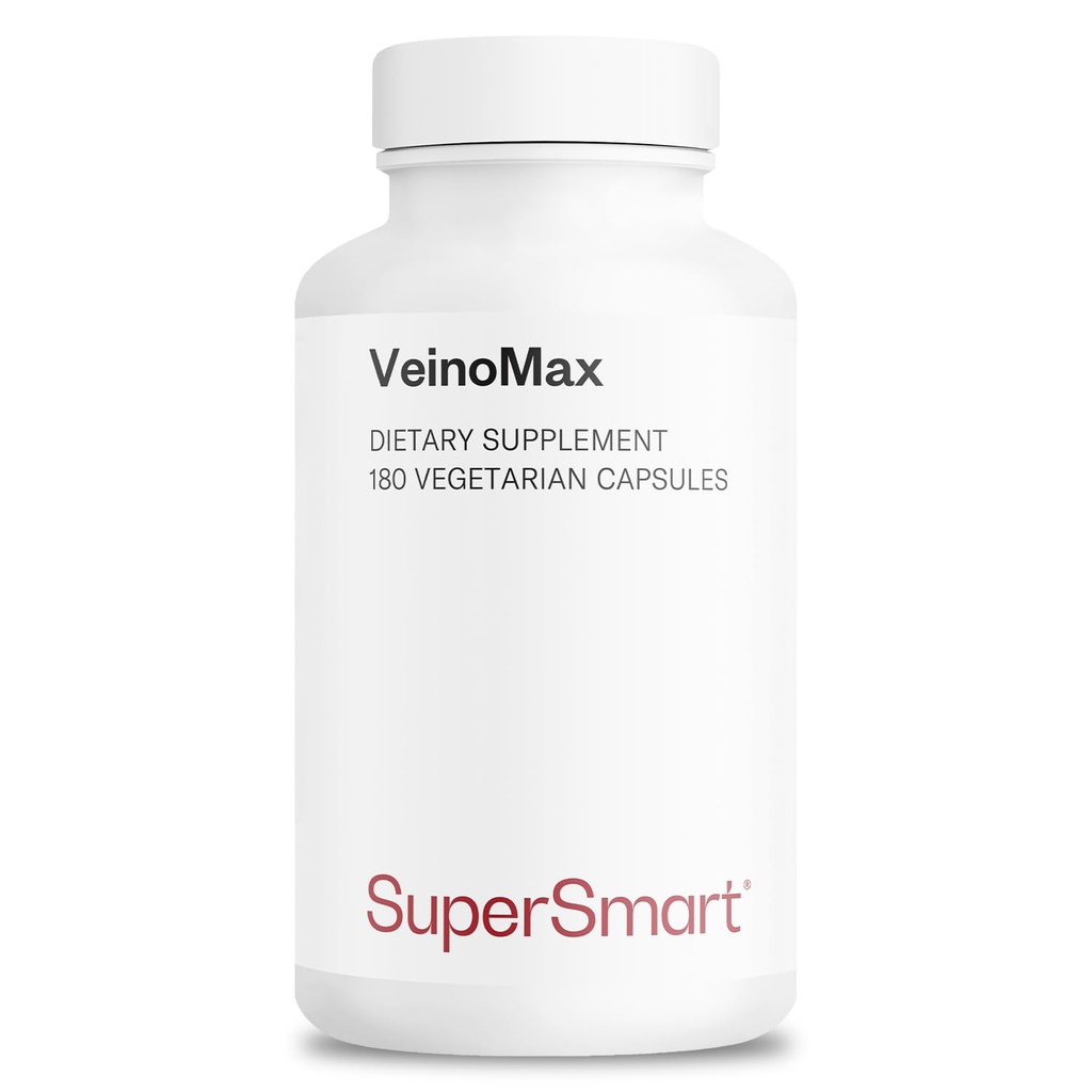 Supersmart - VeinoMax (Advanced Complex) - with Diosmin, Hesperidin, Horse Chestnut, Vitexin - Veins Supplement | Non-GMO & Gluten Free - 180 Vegetarian Capsules