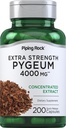 Piping Rock Pygeum Supplement | 200 Capsules | Extra Strength | for Men and Women | Pygeum Africanum Bark Extract | Non-GMO, Gluten Free