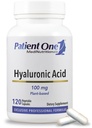 Patient One Hyaluronic Acid 100mg | Supplement to Support Hydrated, Youthful Skin and Joint Health* | 120 Capsules