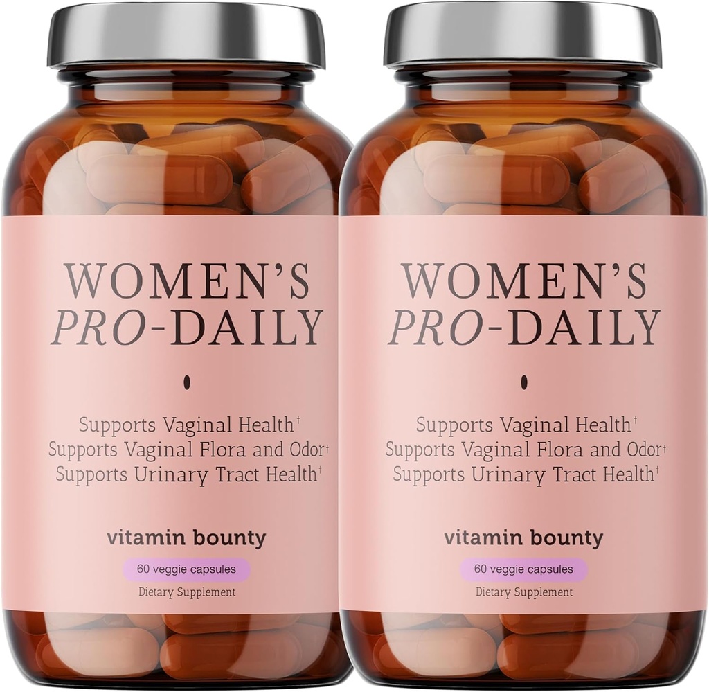 Βιταμίνη Bounty Γυναικεία Pro-Daily Probiotic - Υποστηρίζει Κολπικό, Digestive & pH Ισορροπία, 10 δισεκατομμύρια CFUs, 5 Strains + Cranberry - 2 Συσκευασία των 60 καψουλών