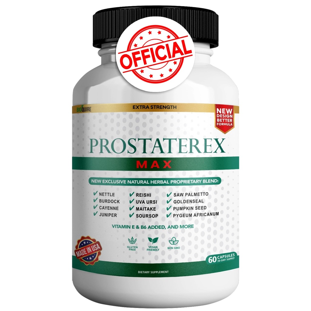 ProstateRex Max Extra Strength Prostate Health Support Supplement, Saw Palmetto, Vegan, Non-GMO, Gluten-free – 60 κάψουλες (1)