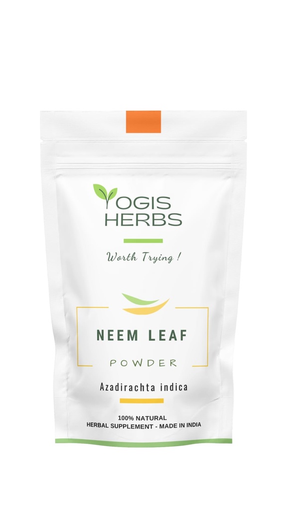 YOGIS HERBS Neem Leaf Powder – Pure Azadirachta Indica για Αποτοξίνωση, Ανοσολογική Υποστήριξη και Καθαρό Δέρμα – 100% Φυσικό συμπλήρωμα βοτάνων (1 Lb)