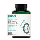 Puori Omega 3 Fish Oil Συμπλήρωμα - Ultra Pure & Burpless Wild Capt Fish Oil με 2000mg Ωμέγα 3 Λιπαρά Οξέα, 1250mg EPA & 500mg DHA Υποστηρίζει την καρδιά, τον εγκέφαλο και την υγεία των ματιών - IFOS Certified - 120 Softgels