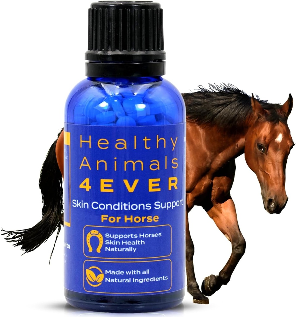 HA4E - Horse Skin Conditions Υποστήριξη - Βοηθά στην πρόληψη δερματίτιδας, Rot βροχής & Ringworm - Εξαιρετικά αποτελεσματική φυσική, ομοιοπαθητική συμπλήρωμα - 300 Tabletισκία