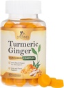 Turmeric Curcumin Supplement Gummies - 95% Κουρκουμινοειδή με Turmeric & Ginger, Μαύρο Πιπέρι για Καλύτερη Απορρόφηση, Vegan Κοινή Υποστήριξη της Φύσης, Μη-GMO, Χωρίς Γλουτένη, Νόστιμο Ροδάκινο Γεύση - 60 Gummies