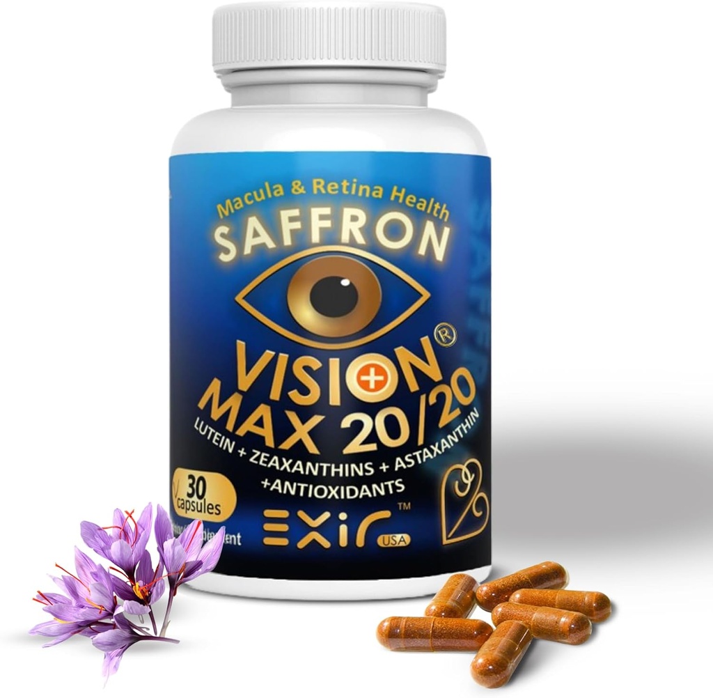EXIR Visual Performance Support Eye Supplements for Macular, Night Vision, Eye Strain, 30 Capsules