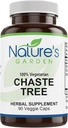 NATURE'S GARDEN ESSENTIALS Chaste Tree - 90 Veggie Caps with 400mg Organic Chasteberry