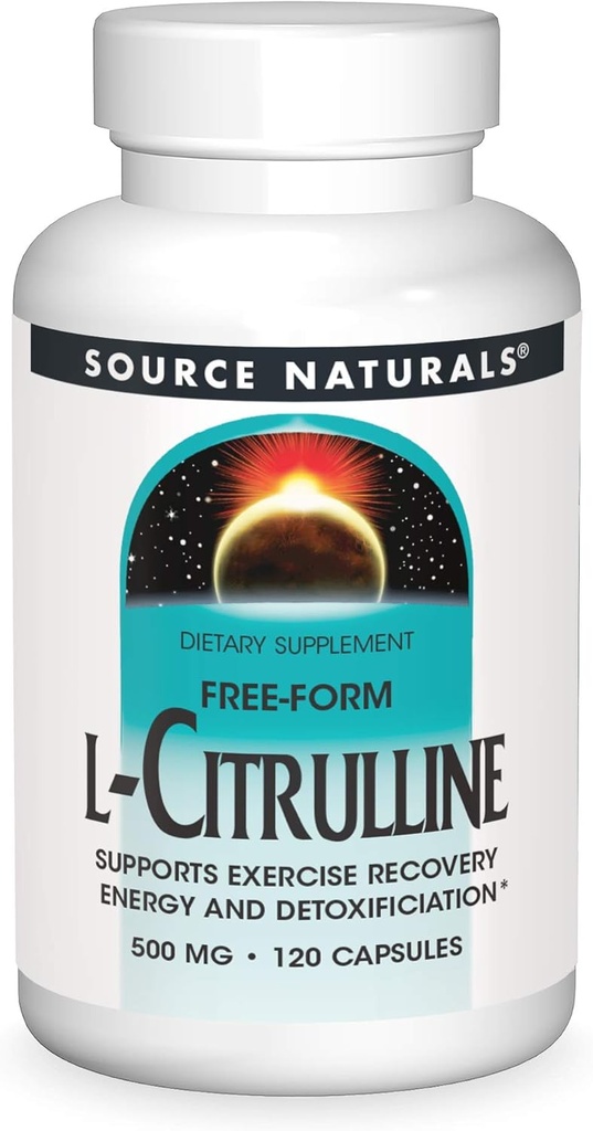 Source Naturals L-Citrulline - Supports Exercise Recovery, Energy and Detoxification*, 500 mg - 120 Capsules