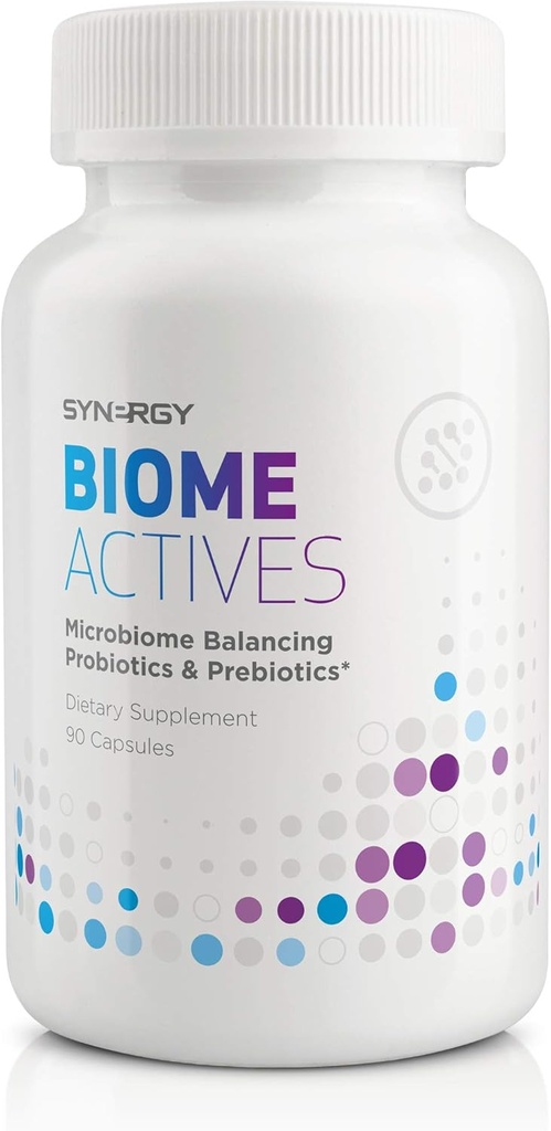 Synergy Biome Actives - Microbiome Balancing Probiotics and Prebiotics - 90 Κάψουλες